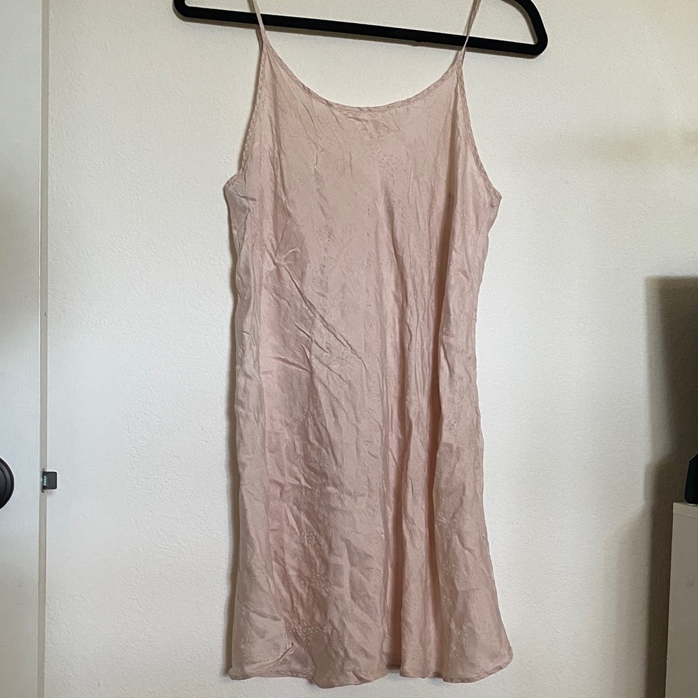 Elegant Pink Slip Dress